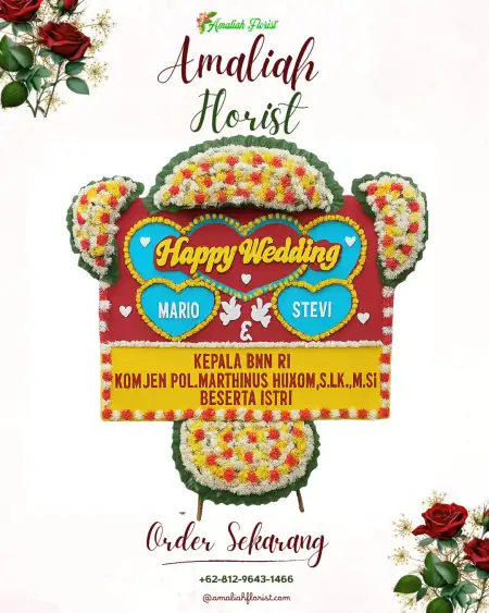 Papan Bunga Pernikahan Wuar Labobar